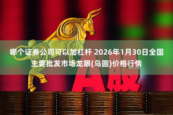 哪个证券公司可以加杠杆 2026年1月30日全国主要批发市场龙眼(乌圆)价格行情