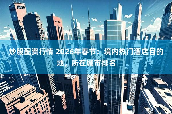 炒股配资行情 2026年春节：境内热门酒店目的地，所在城市排名